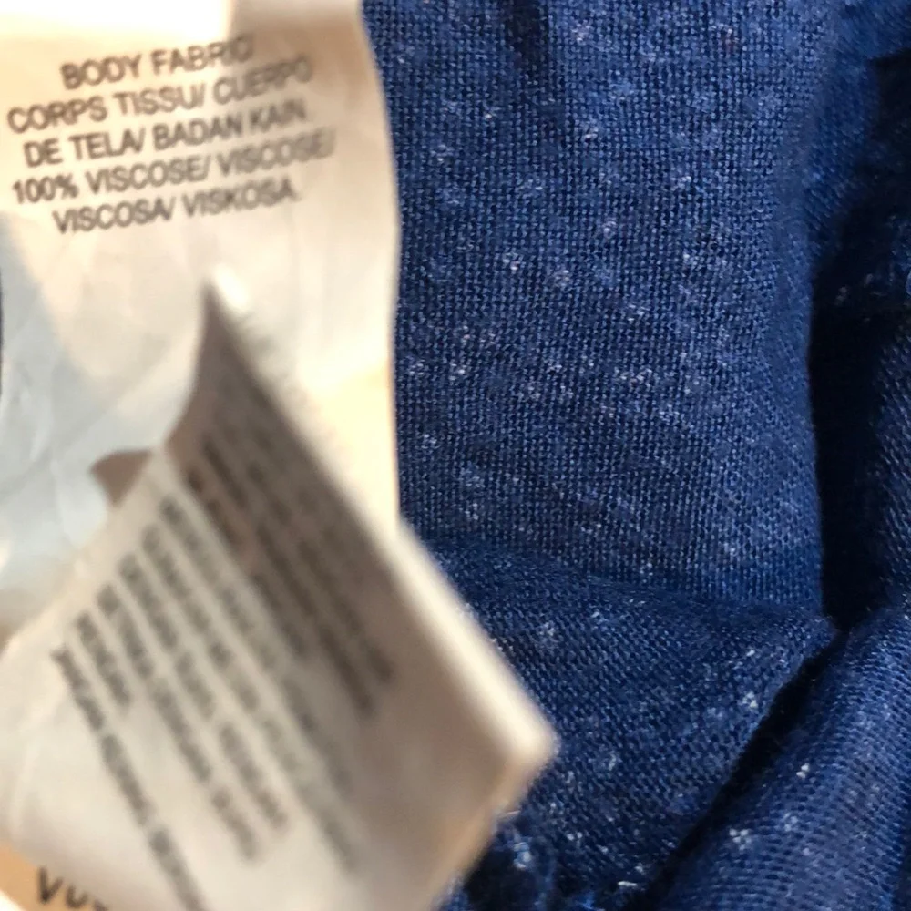 New Lucky Brand Blue Border Maxi Dress Size L - Picture 6 of 6